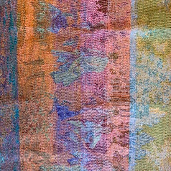 Belgium Tapestry Jardin Louis XV Motifs 2+3 ~ 20”x56” Victorian Dance Scene - Picture 8 of 15